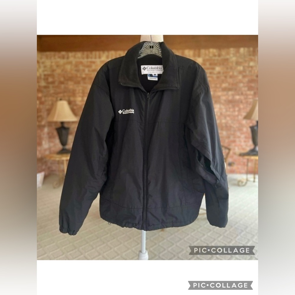 Columbia Men’s Interchange Black Nylon Fleece Full Zip  Reversible Jacket L